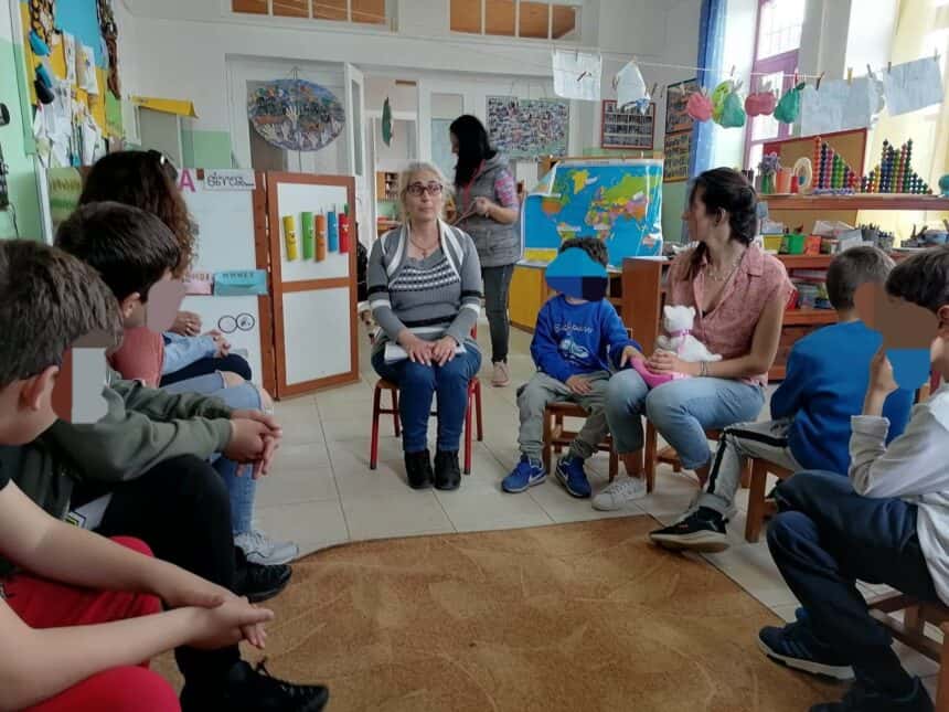 The Lemnos Animal Welfare Society went to the Special School at the region in Kallithea