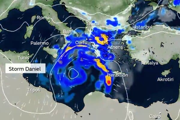Mediterranean storm Daniel